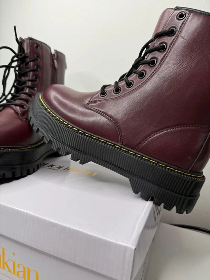 🌹 Magnifique Bottines Bordeaux / taille 38 🌹 - photo numéro 6
