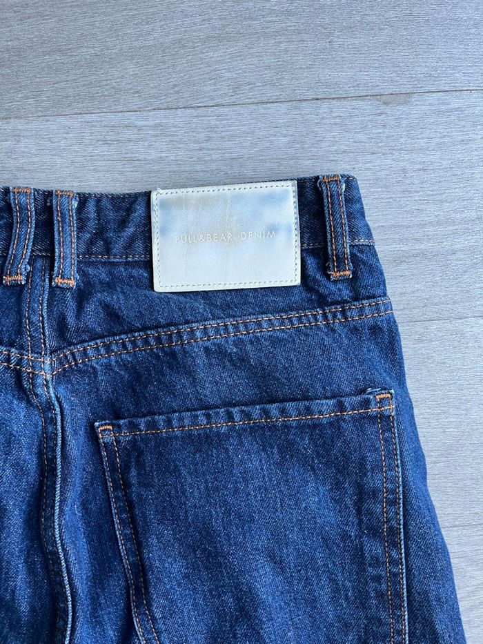 Jean large taille haute bleu foncé Pull&Bear T34 - photo numéro 7