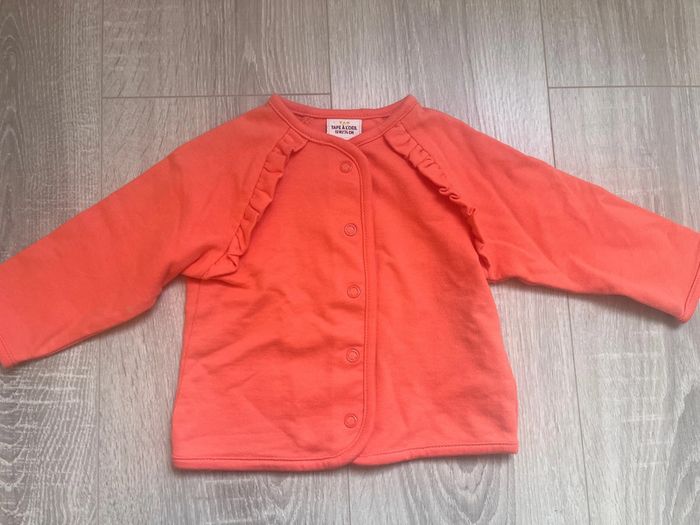 Gilet orange bébé fille 12 mois