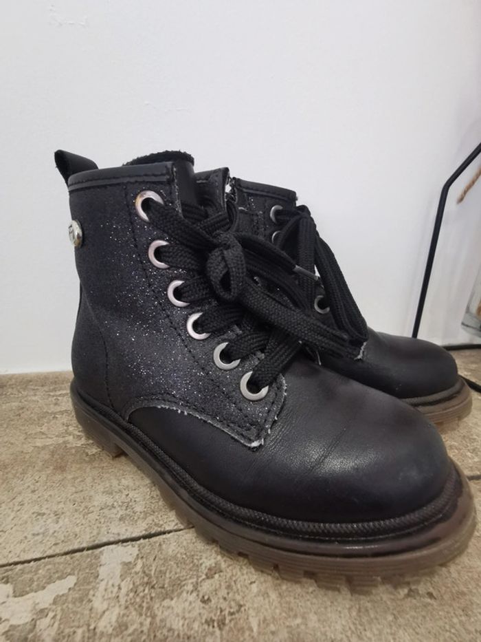 🌸Bottine noir pailleté taille24 - photo numéro 7