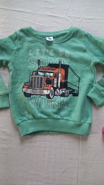 Sweat camion 98 cm neuf