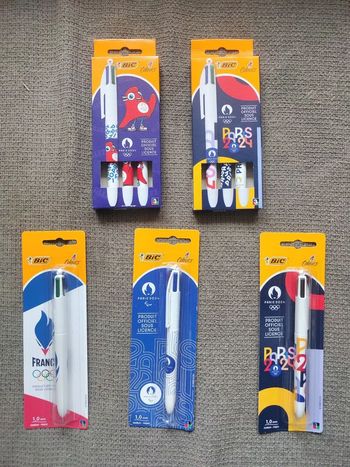 Lot de stylos bic jeux olympiques JO de Paris 2024 neufs sous blister