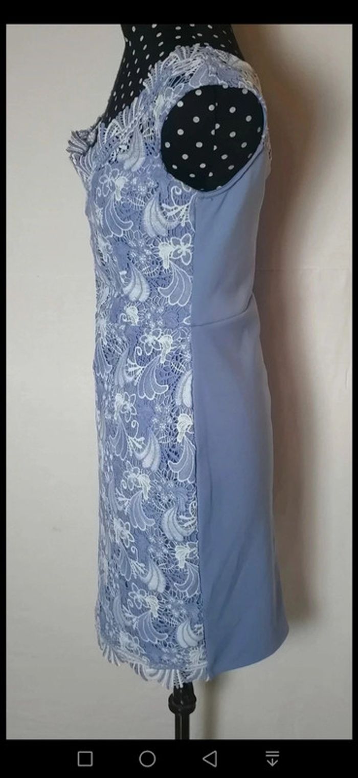 Robe chic en dentelle bleu blanc Taille L Lipsy London - photo numéro 6