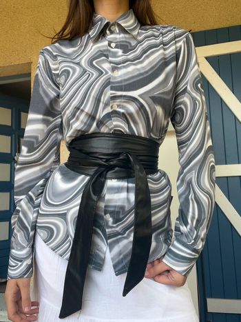 Chemise vintage bohème champêtre y2k rétro 2000yer siren office
