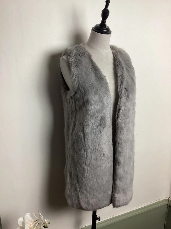 Veste grise en fausse fourrure New Look 34 - photo numéro 7