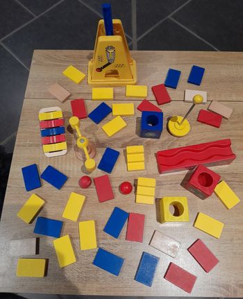 Domino parcours en bois 48 pièces