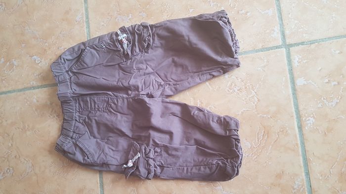 Pantalon cargo bébé fille 6 mois marron Obaïbi
