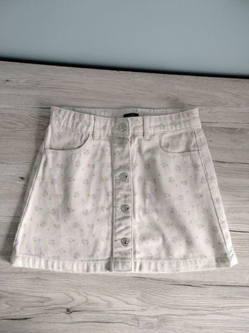 Jupe jean fleurie fille 8 ans 