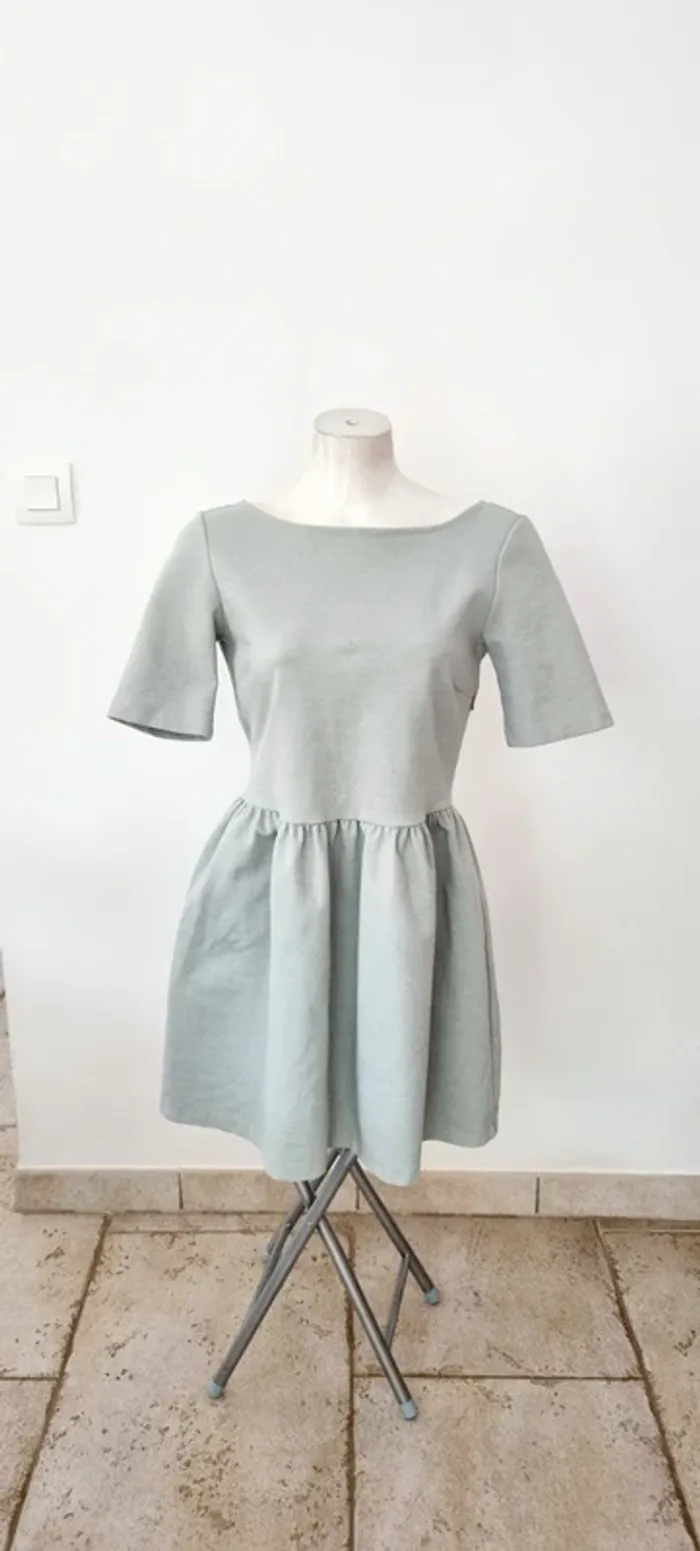 Robe courte zara bleu mint 40