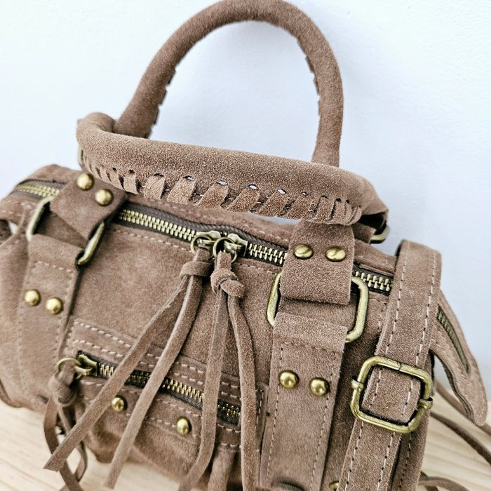 🇮🇹Sac a main 100% Cuir  Daim Tope verapelle🇮🇹 The genuine leather neuf avec Bandoulière - photo numéro 3