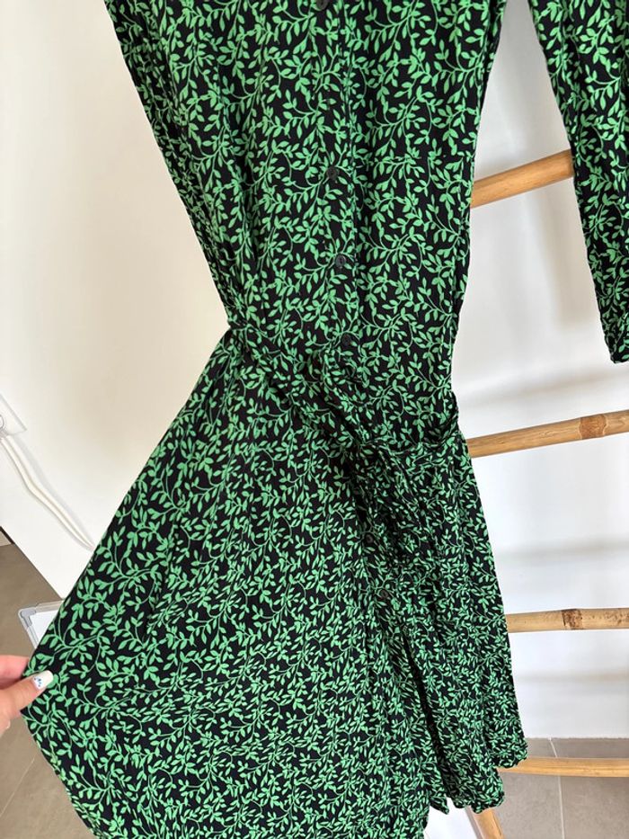 robe longue noire et verte Zara taille XS - photo numéro 6
