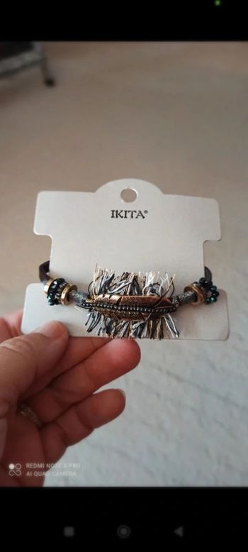 Bracelet ikita simili cuir marron