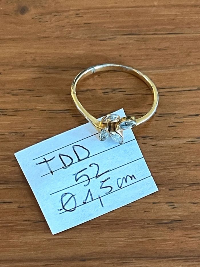 Bague doré vintage avec pierres TDD 52 - photo numéro 11