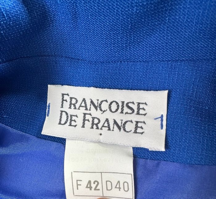 Blazer à manches courtes bleu roi et doré Vintage T42 XL - photo numéro 7