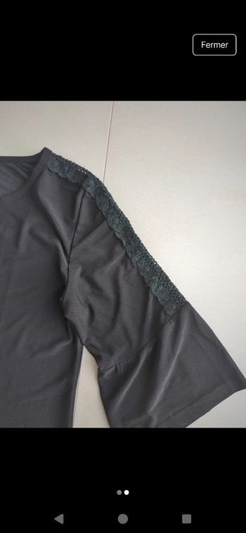 Tee-shirt manches 3/4 avec dentelle influx taille 36