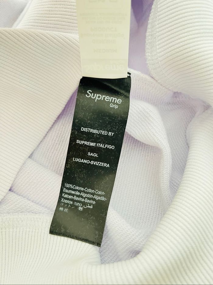 Sweat à capuche supreme grip blanc homme taille M neuf avec étiquette - photo numéro 4