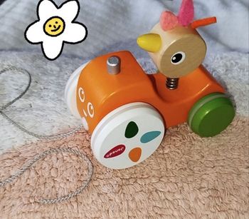 Janod Petite poule à tirer 