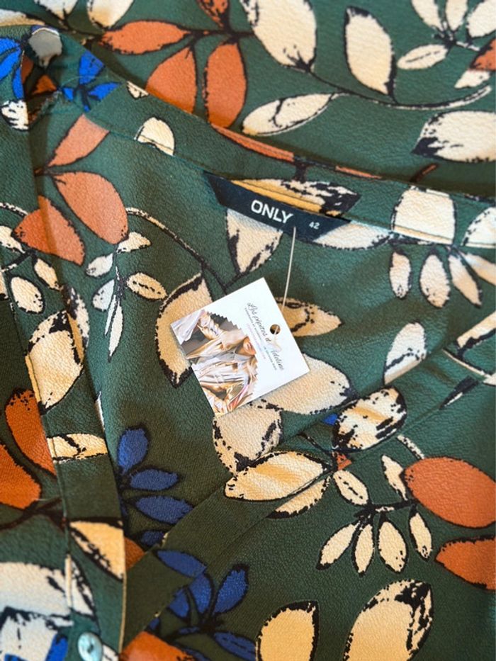 Blouse verte imprimée - Taille 42 - Only - photo numéro 6
