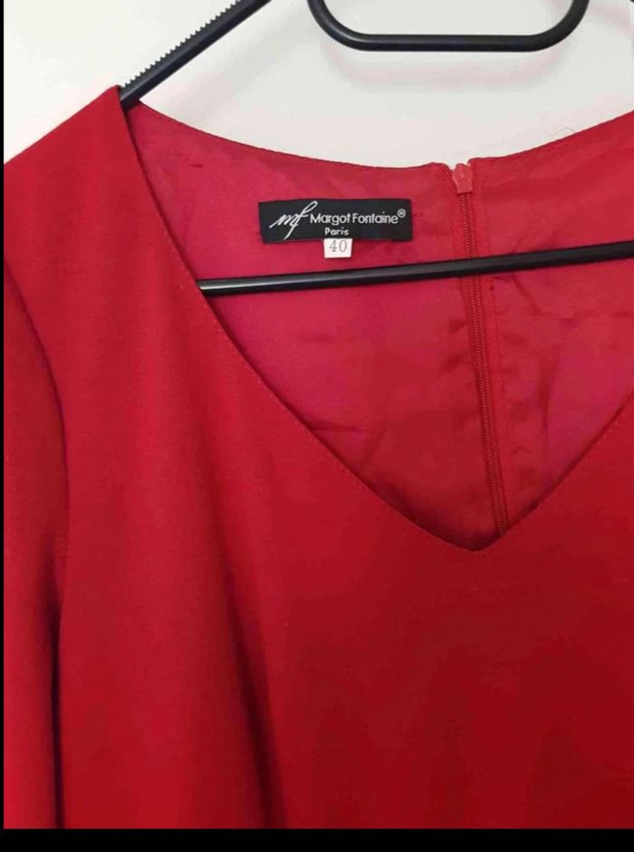 Robe chic  rouge  taille  38  40 - photo numéro 5