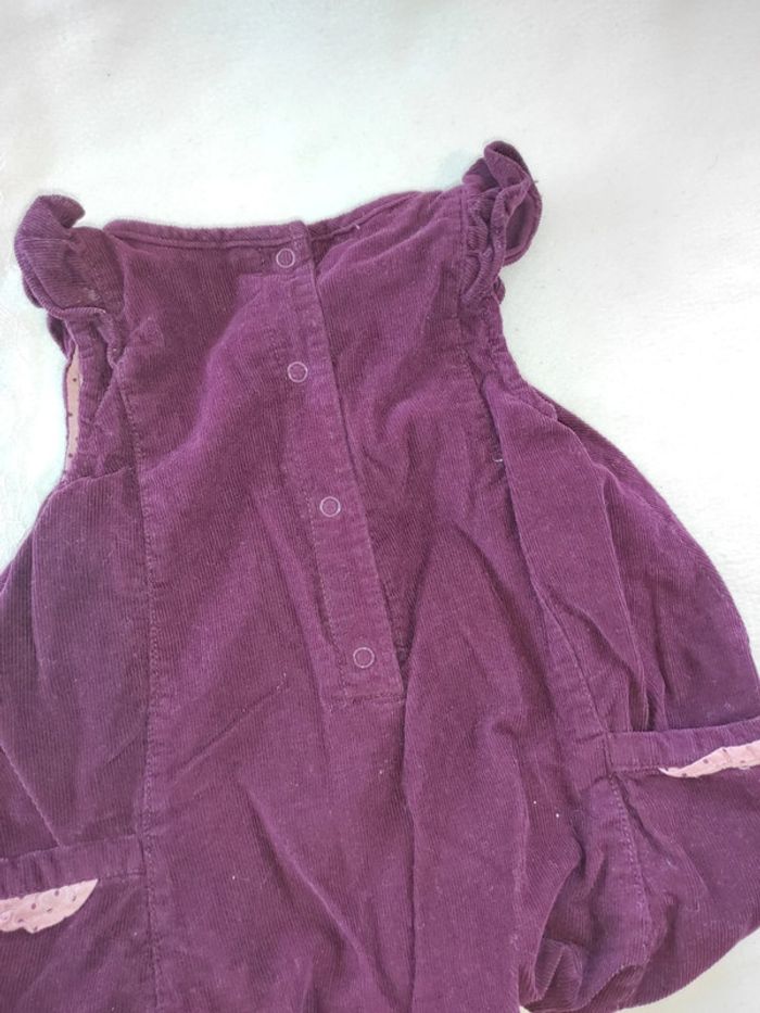 Robe violette velours 3 mois - photo numéro 7