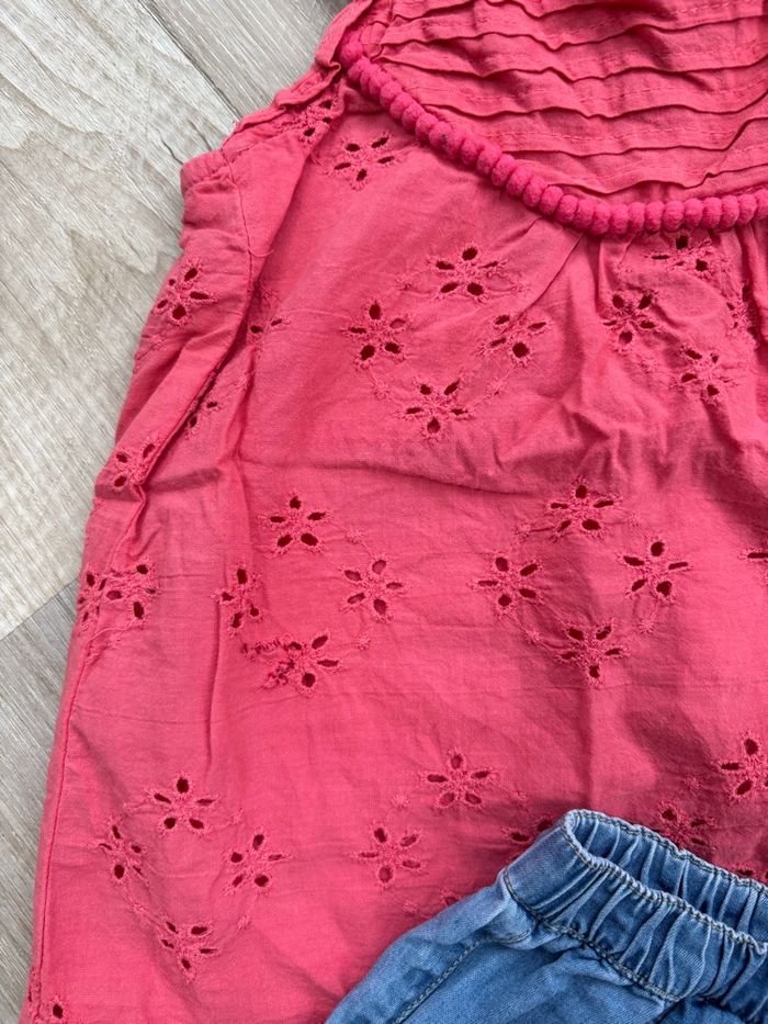 Ensemble blouse + t-shirt + short taille 24 mois - photo numéro 5