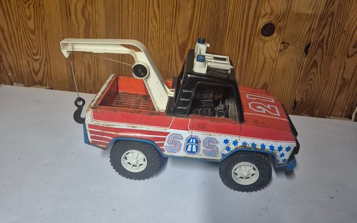 Jouet ancien en métal camion dépanneuse à friction joustra vintage - photo numéro 3