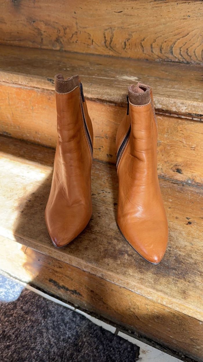 Bottines cuir marron vieilli Woman - photo numéro 2