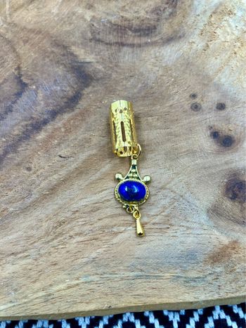 Bijou de cheveux - bague de cheveux - pierre Lapis Lazuli