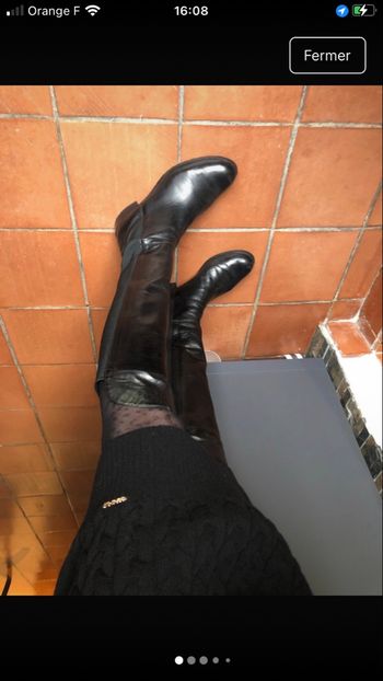 Bottes cuir noir