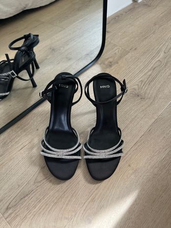 Sandale à talon avec bride strass - Mango 