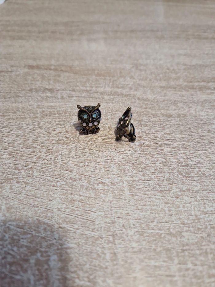 Boucles d'oreilles clips hiboux