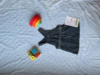 robe en jean bleu avec ceinture en tissu 36 mois nano nanette