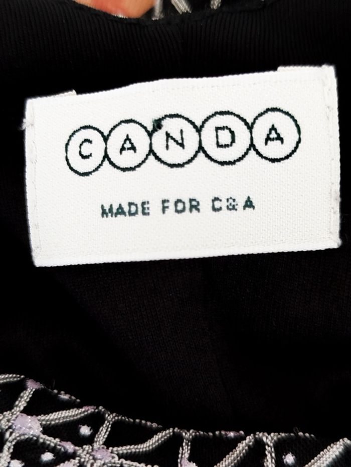 Robe Noire et Argentée Asymétrique - CANDA Made for C&A - Taille 44 - photo numéro 4
