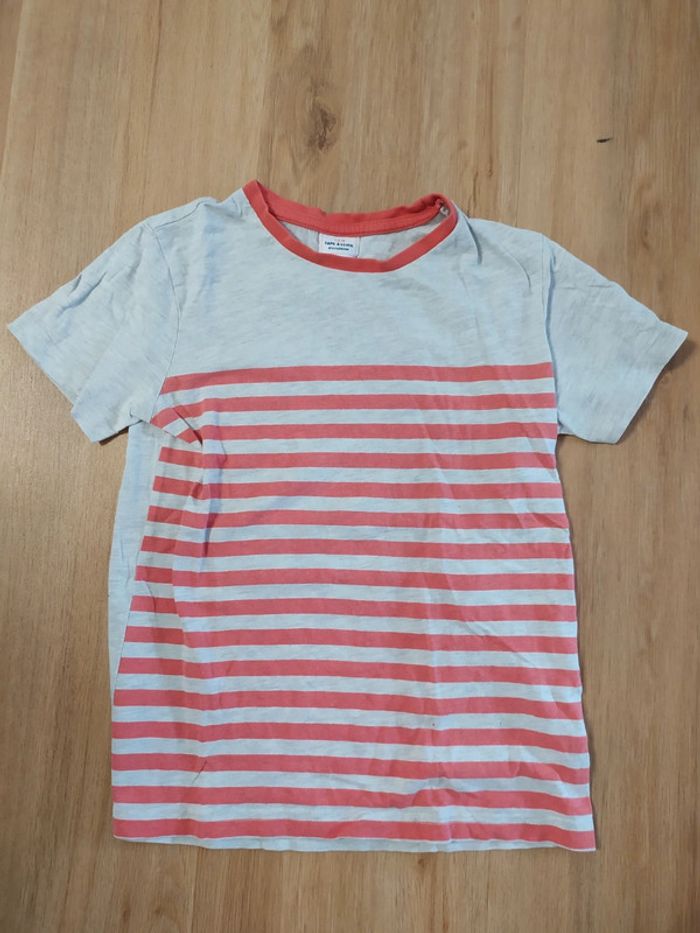 T-shirt 8 ans Tape à l'oeil rayures rouge