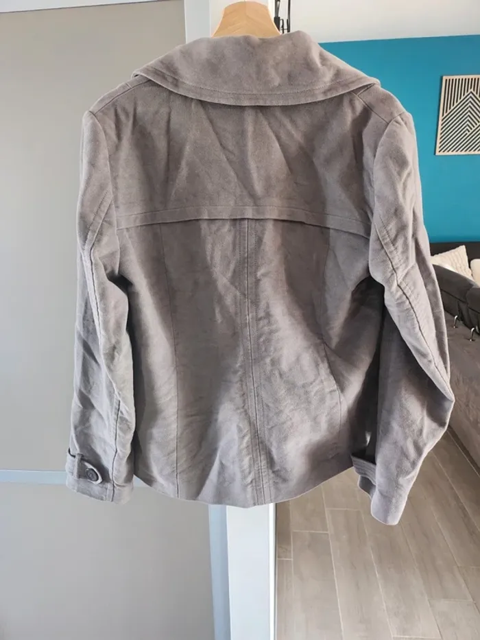 Veste manteau parka grise très bon état taille 42 M&Co - photo numéro 2