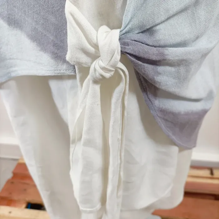 Robe asymétrique été Mado et les Autres lin coton taille 38 coupe originale fluide bohème A1569 - photo numéro 13