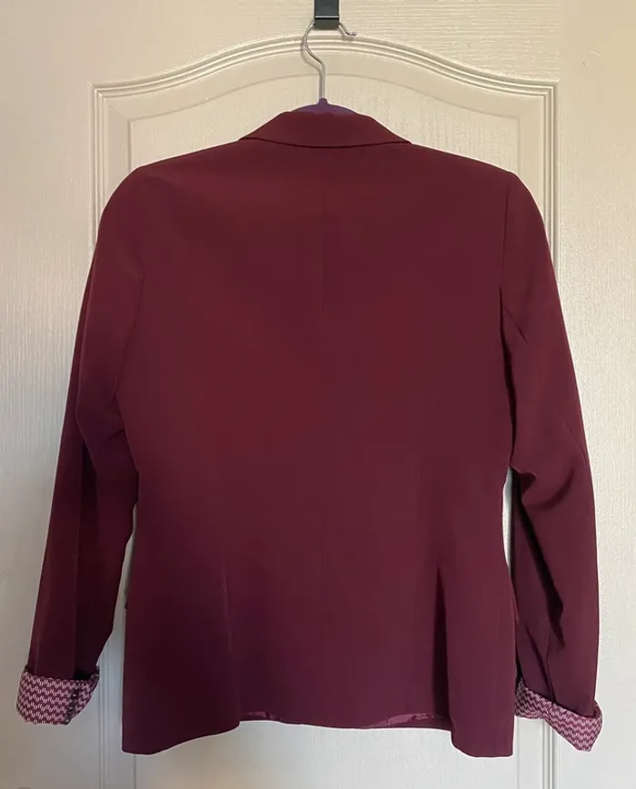 Blazer cintré bordeaux taille 36 Femme - photo numéro 2