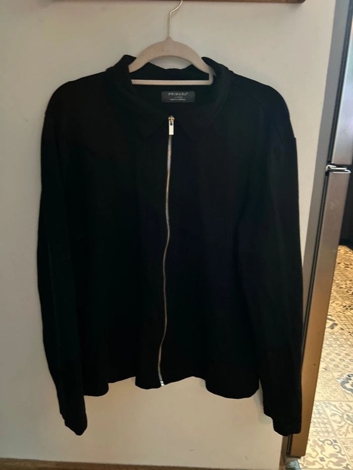 Gilet Primark taille L noir zip argent