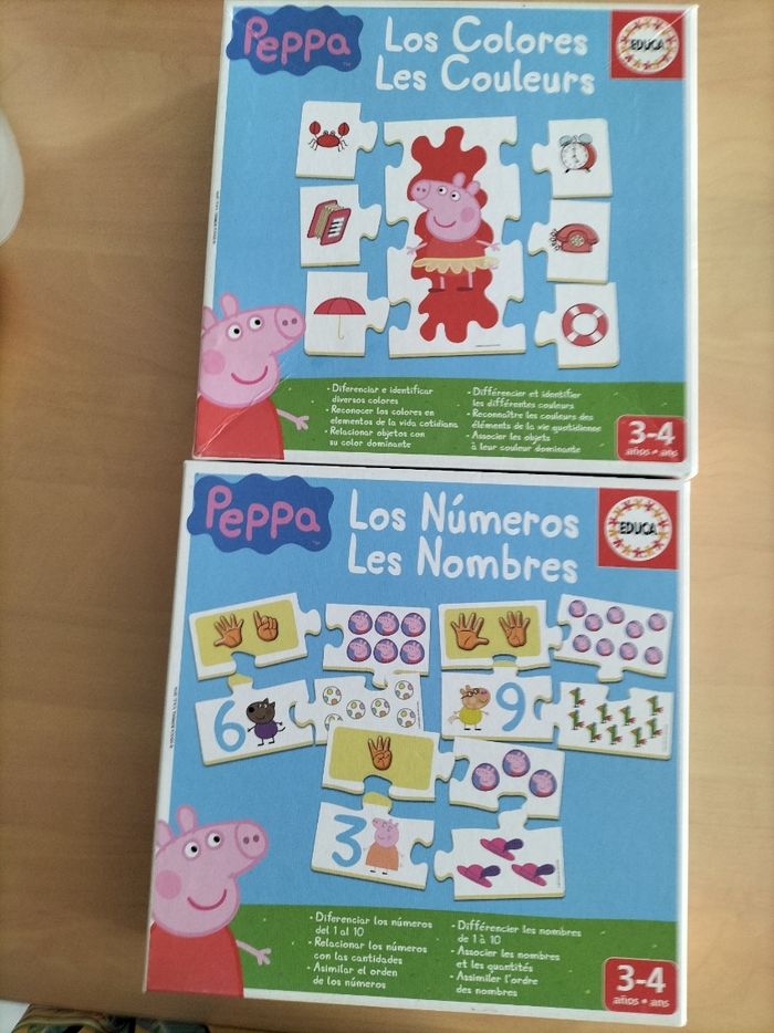 Lot de 2 jeux d'apprentissage Pegga  les nombres et les couleurs - photo numéro 2