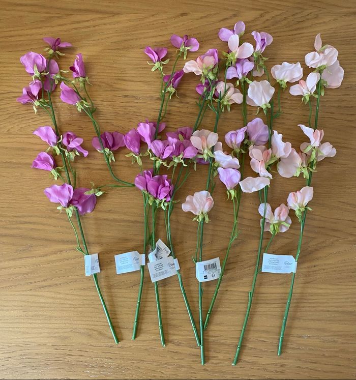 NEUF Hema Lot de 8 fleurs artificielles fuchsia et rose - photo numéro 2
