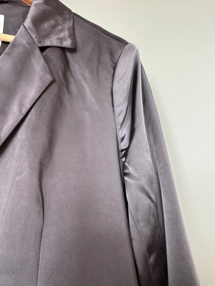 Blazer oversize gris satin 36 Object - photo numéro 3