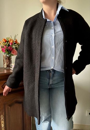 Manteau d’hiver noir Monoprix - Laine mélangée - Taille 44