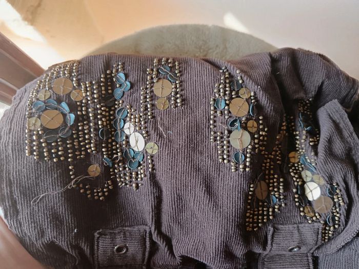 Sac marron en tissu - photo numéro 3