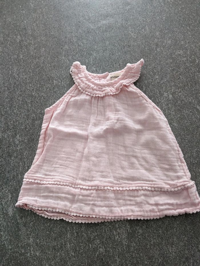 Débardeur blouse rose chic fille 3 ans comme neuf