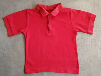 Polo manches courtes rouge mixte 4 ans