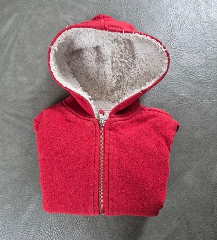 Manteau / veste Monoprix 6 ans rouge avec capuche A61 - photo numéro 6