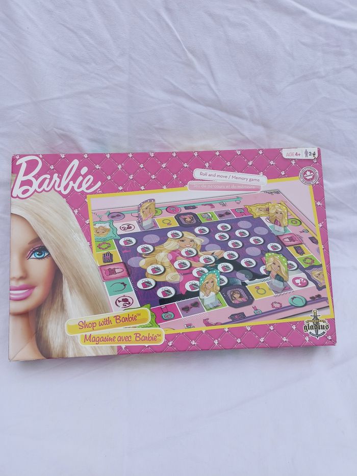 Jeu de parcours et de mémoire barbie gladuis complet