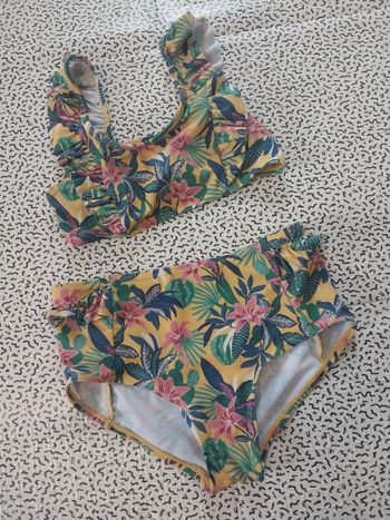 Maillot de bain 2 pièces Vertbaudet fille 8 ans 128 cm tropical collection actuelle