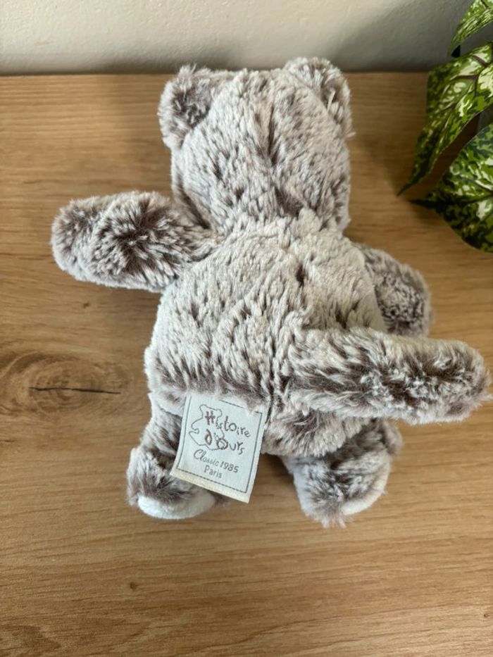 Doudou peluche chat boule marron blanc z animoos histoire d ours - photo numéro 3