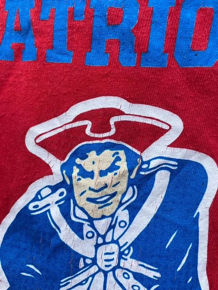 T-shirt NFL red New England Patriots vintage Majestic L - photo numéro 3